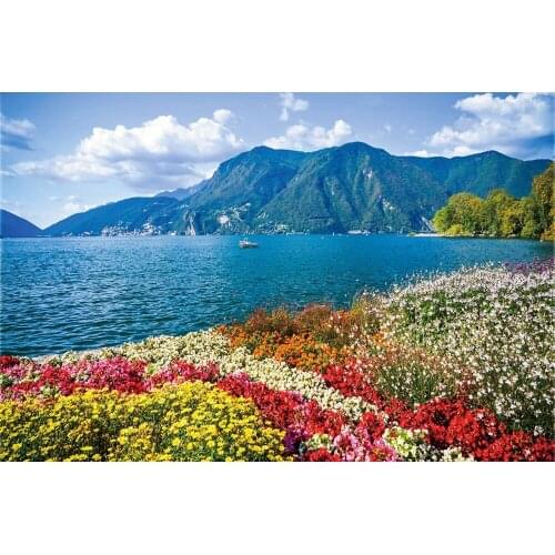 Spring Seaside Sea Mountain Flower Nature Scenery Baby Portrait Party Backdrop Photography Background For Photo Studio Photocall