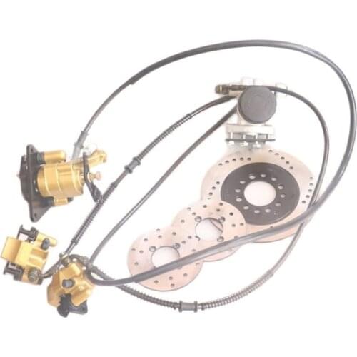 Hydraulic Disc Brake Calipers Pad System With Brake Disc Rotors For 110cc Quad Dirt Bike Dune Buggy Go Kart Good Quality