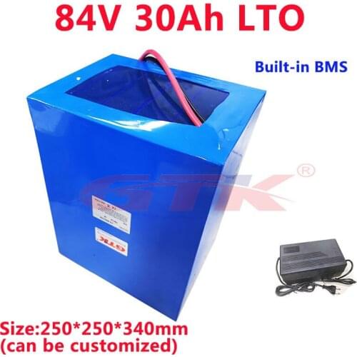 GTK Long life 84V 30Ah Lithium Titanate Battery fast charge 2.4v LTO cells for golf cart sightseeing vehicle +5A Charger