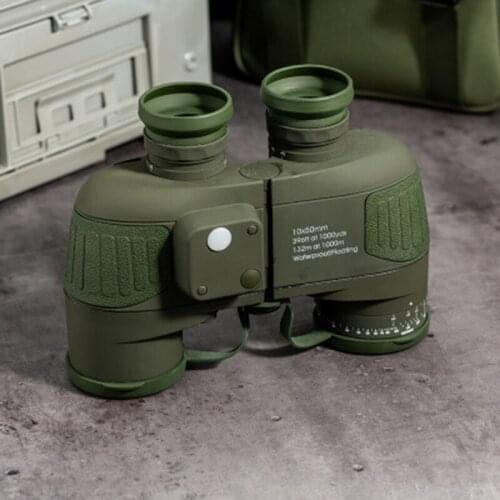 HD Binoculars For Hunting 10*50 High-Power Telescope Waterproof Distance Measurement Navigation Compass Telescope