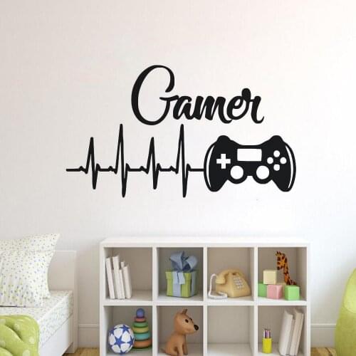 Game Controllers Wall Decal Boys Room Playstation Wall Sticker Video Game Design Wall Sticker Gaming Controller Vinyl Art AY1445