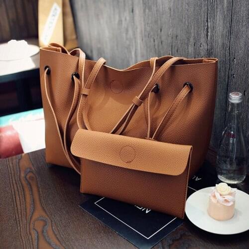 2pcs Woman Bag Set Fashion Female Purse and Handbag Shoulder Bag Tote Messenger Purse Bag Drop Shipping