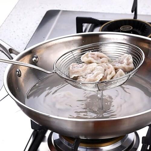 Skimmer Kitchen Colander Oval Cookware Stainless Steel Food Filter Multi Purpose Portable Baking Cooking Tool
