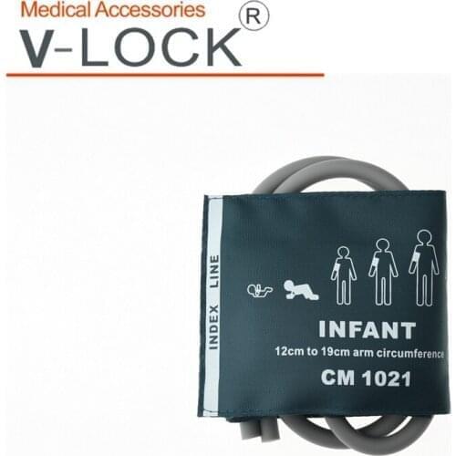 Infant arm blood pressure cuff with bladder double-tube nylon coat blood pressure cuff