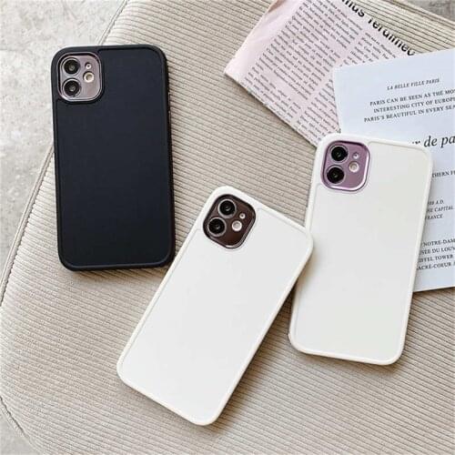 For iPhone 11 Candy Color Matte Case For iPhone 12 Pro Max 11 Pro Max XS Max XR X 7 8 Plus SE 2020 Straight Edge Soft TPU Cover