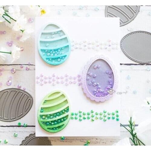 Mmao Crafts Metal Steel Cutting Dies New Easter egg Stencil For DIY Scrapbooking Paper/photo Cards Embossing Dies