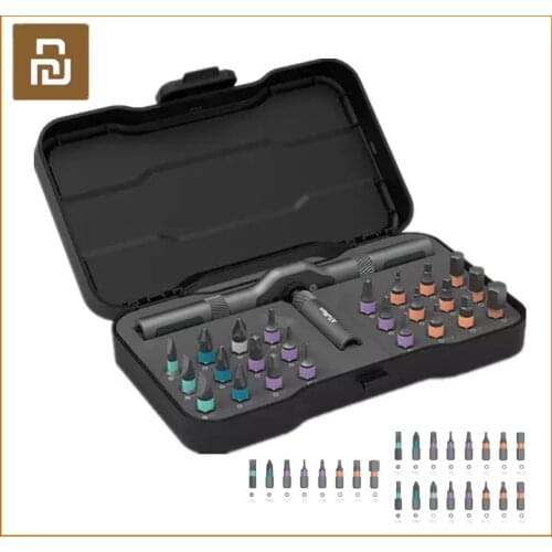 XiaomiYoupin DUKA 24 in 1 Multi-purpose Screwdriver Ratchet Wrench S2 Magnetic Bits DIY Household Mobile Phone Repair Hand Tools