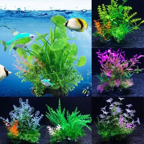 Simulation Artificial Plants Aquarium Decor Water Weeds Ornament Plant Fish Tank Aquarium Grass 14Cm Decoration