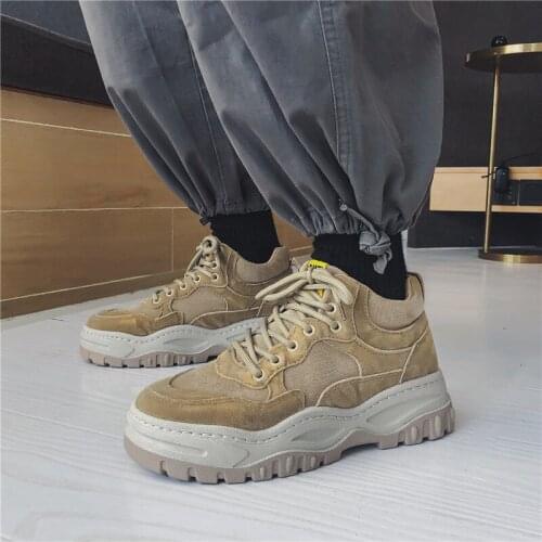 Mens Casual Sneakers Autumn Sneakers Breathable Men Shoes Lace Up Comrfortable Platform Shoes Mens Vulcanized Shoes R13-08