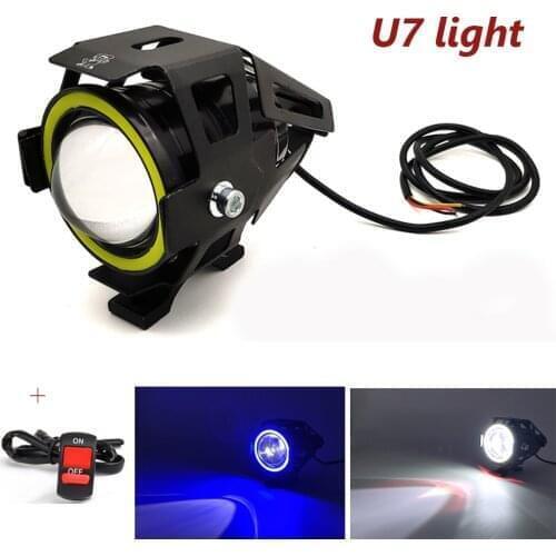 2Pcs Motorcycle Headlights Front Spotlight 12V U7 LED Light Fog Lamp For Honda cbr 500r 600rr 600 rr 1000rr 1100xx 1100 xx 929