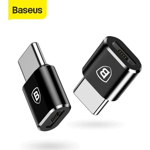 Baseus OTG Adapter USB Type C Male to Micro USB Female Converter Fast Charge Data Transfer Adapter for Macbook Type C Connector