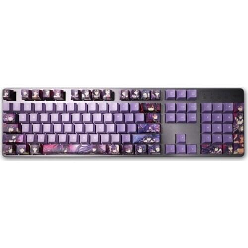 Date A Live Yatogami Shixiang Personality Cartoon Two-dimensional Animation PBT Sublimation Mechanical Keyboard KeyCap