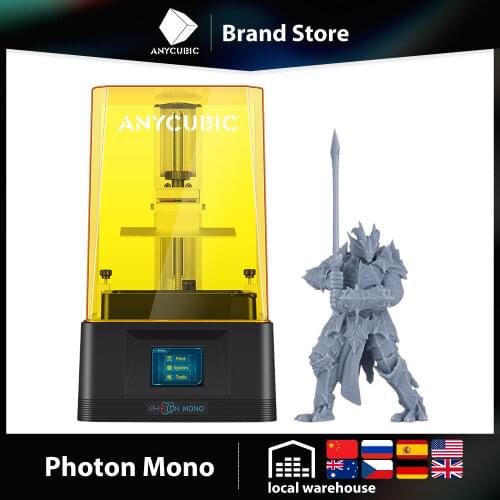 Photon mono Anycubic New 3D Printer High Speed Resin 8X anti-aliasing 3d printer 6’’ 2K Monochrome LCD impresora 3d Printing