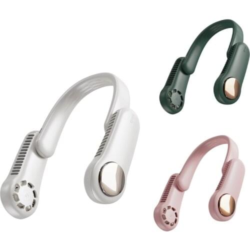 Portable Neck Fan,Wearable Personal USB Rechargeable Hand Free Lazy Neckband Sports Fan for Office Outdoor Travel