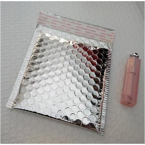 50pcs/lot small silver foil bubble envelope mailing bag metallic bag padding bubble envelope for packaging