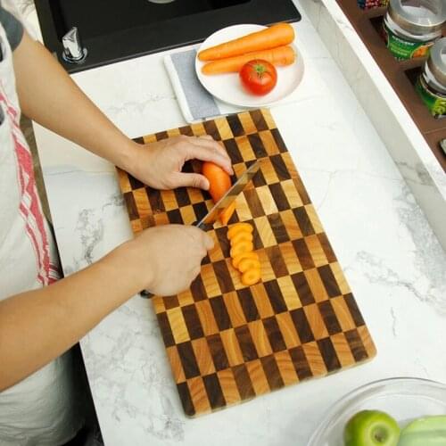 Acacia Wood Cutting Board Whole Wood Bread Sushi Pizza Chopping Blocks board plate tray Storage 46x28CM