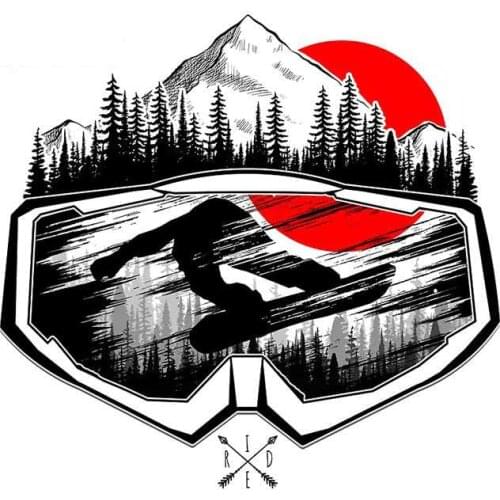 Coolest Snowboard Mask Car Sticker Custom Printing Decal Fashion Car Accessories Waterproof Decoration