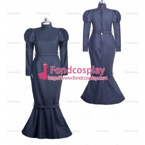 French Sissy maid Wool lockable dress Uniform cosplay costume Tailor-made[G3934]