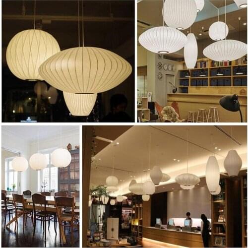 Modern Creative White Silk Pendant Light Dining Room Living Room Pendant Lamp Restaurant Industrial Decor Hanging Cloth Fixtures