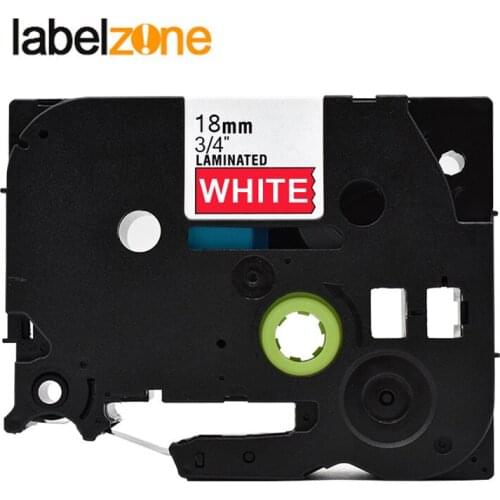 18mm tze-445 White on red label tape Compatible Brother p-touch printers tze tape laminated tze-445 tze445 tz445 tze445 ribbon
