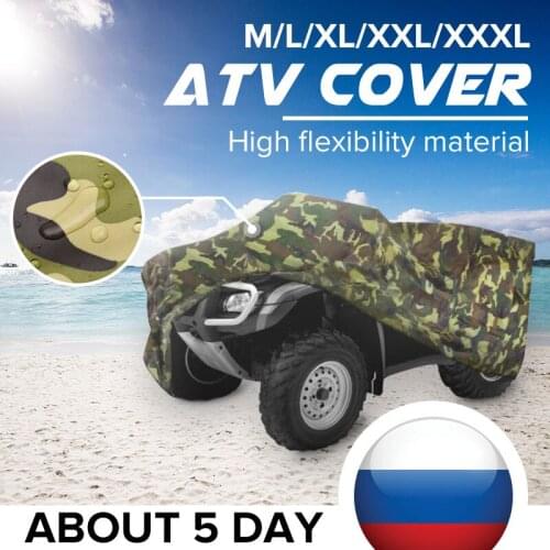 1pcs Universal 190T Camouflage Waterproof Motorcycle Cover Quad ATV Vehicle Scooter Motorbike Cover M L XL XXL XXXL RU Stock