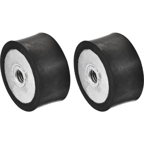 Uxcell M8 Rubber Mounts, 2pcs Female/Female Shock Absorber, D40mmxH20mm for Motor Generator Compressor Garage Reverse Pump