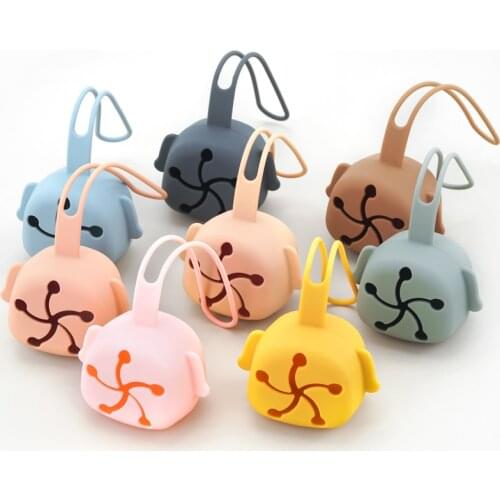 1pc Hot Sale Pacifiers And Accessories For Newborns Cartoon Animal Pacifier Holder Silicone Nipple Case Teat Attachment