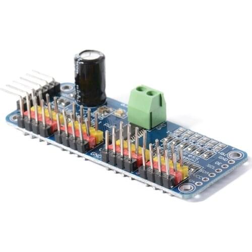 FULL-PCA9685 16 Channel 12 Bit Led PWM Driver Servo Motor IIC Interface I2C Module For Arduino Robot TE477