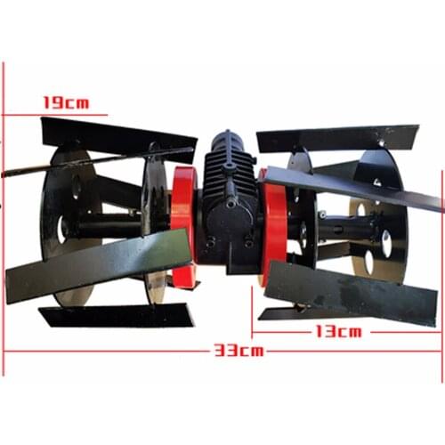 2019 upgrade Grass cutter deep tiller mower weeding wheel Household small cement concrete mixer loosening head,trenching wheel