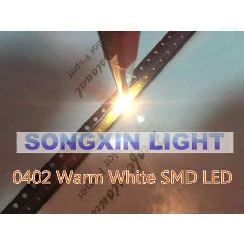 3000pcs 0402 Warm White SMD (1005) LED Chip Surface Mount SMT LED Light Emitting Diode Beads Lamp