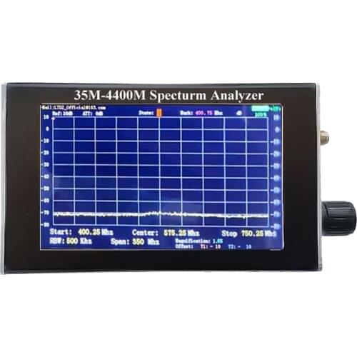 35M-4400M 4.3 Inch LCD Professional Handheld Simple Spectrum Analyzer Measurement of Interphone Signal Built in Lithium Battery