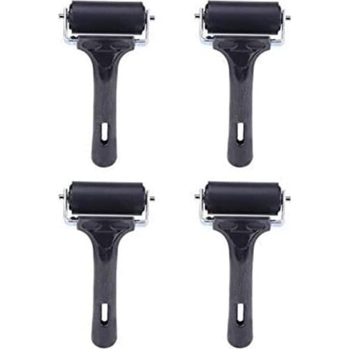 4Pcs Rubber Brayer Roller Printing 2.36 Inch Glue Roller Roller Paint Brush Anti Skid Tape Construction Tool