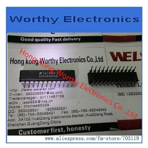 Free shipping 10PCS/LOT ADC0848CCN ADC0848 ADC0848CCN/NOPB IC ADC 8BIT MPU COMPAT 24-DIP