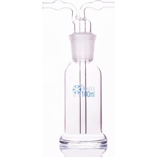Drechsel gas washing bottle ,Capacity 100ml,Lab Glass Gas Washing Bottle,Shisha hookah