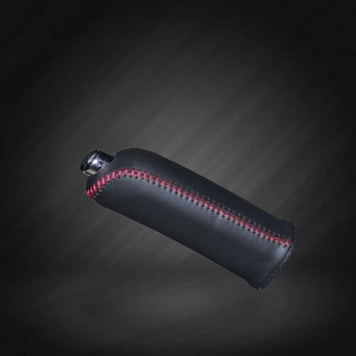Car Hand Brake Covers Top Layer Leather Case for Ford Everest Handbrake Grips Cover Auto Genuine Leather Handbrake