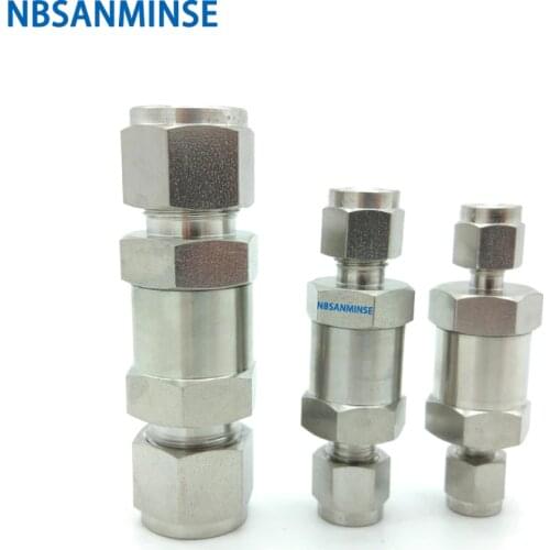 CV-OD/F Mini In Line Check Valve 6000 Psi Stainless Steel 316L 1/8 1/4 3/8 1/2 3/4 SS Check Valve NBSANMINSE