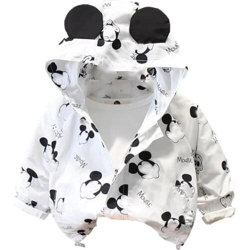 Disney Cartoon Donald Duck Girl Boy Child Sunscreen Clothing Summer Baby Skin Clothes Boy Cardigan Jacket Summer Jacket