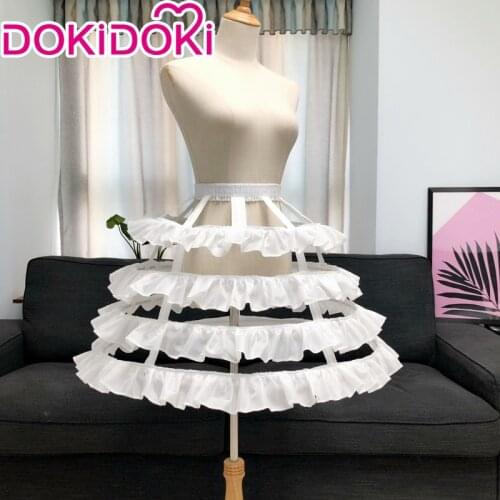 DokiDoki Cosplay Costume Underskirt Petticoats Bustle Skirt Dress Petticoats Length 50cm Waist 65cm
