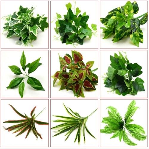New Arrival Artificial Plastic Grass Plant Fake Flower Wedding Party Flower Arrangement DIY Christmas Home Hotel Garden Decor