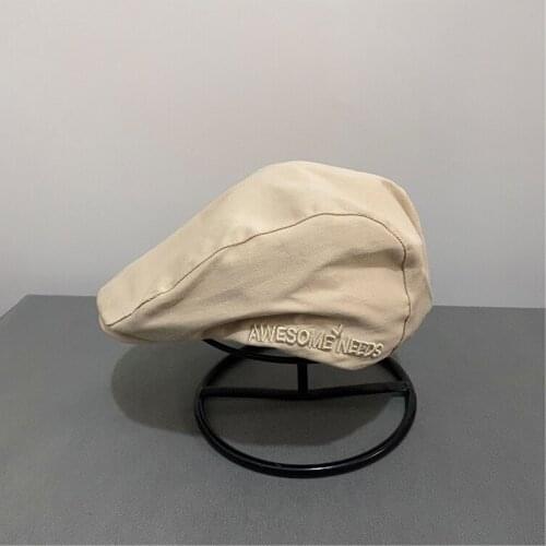 Peaked Cap Casual Mens Hats Britain Retro Berets Hat For Women Cotton Literature Painters Casual Visors Herringbone Flat Caps