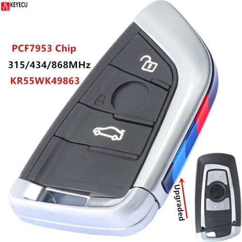 KEYECU 315/434/868MHz PCF7953 Chip CAS4+/FEM KR55WK49863 Upgraded 3 Button Remote Key Fob for BMW 1 2 3 4 5 6 7 Series X3 M2