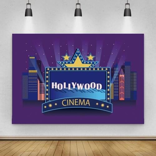 Cinema Now Showing Movie Night Party Photography Backdrop Hollywood Party Decor Banner Birthday Baby Shower photo background