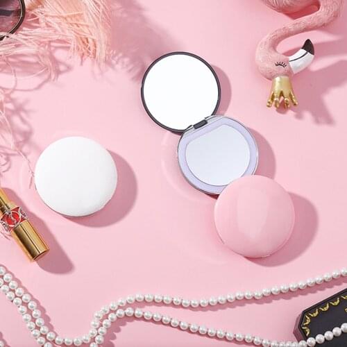 Mini Round Portable Led Make Up Mirror Magnifying Lighted Makeup Mirror Light Usb Chargeable Mirror Travel Home Office Mirror