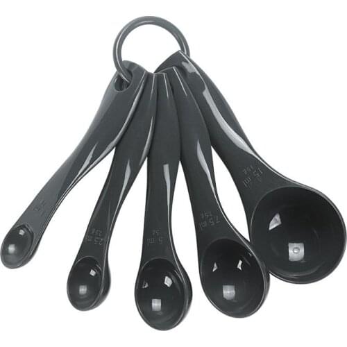 5pcs/Set Measuring Spoon Creative Baking Cooking Silicone Measuring Tool Ladle With Scale Kitchen Measuring Spoons Tools