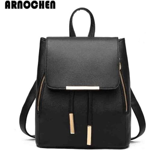 2020 Fashion Women Backpack Female High Quality PU Leather Backpacks for Teenage Girls School Bags Travel Bagpack mochila WYQ086