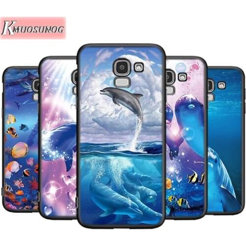 Ocean dolphin For Samsung Galaxy J8 J7 J6 J5 J4 J3 J2 Core Duo Prime Plus Star 2016 2017 2018 Soft Phone Case