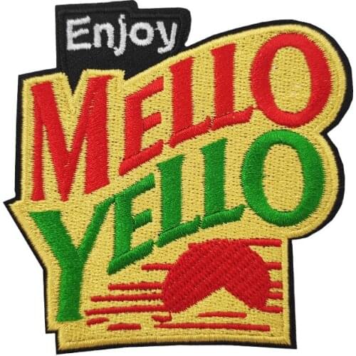 Enjoy Mello Yello Embroidered iron on and sew on Patch