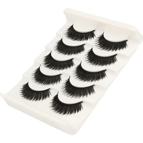 OutTop Eyelashes 5 Pair False Eyelashes Fashion Natural Handmade Long False Black Makeup Eyelash Extension 2018 Sep21