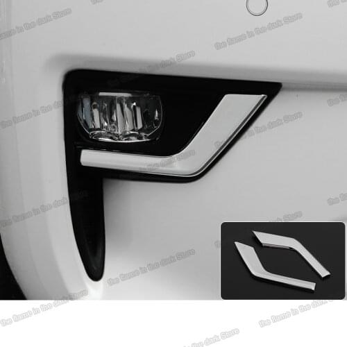 Car Front Fog Light Lamp Trim Chrome Decoration Styling for Toyota Land Cruiser Prado J150 150 2018 2019 2020 2021 Accessories