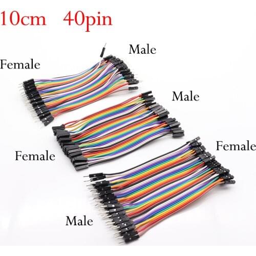 Dupont Line 40pcs 10CM Male to Male Female to Male Female to Female Dupont Jumper Wire Dupont Cable for arduino diy kit